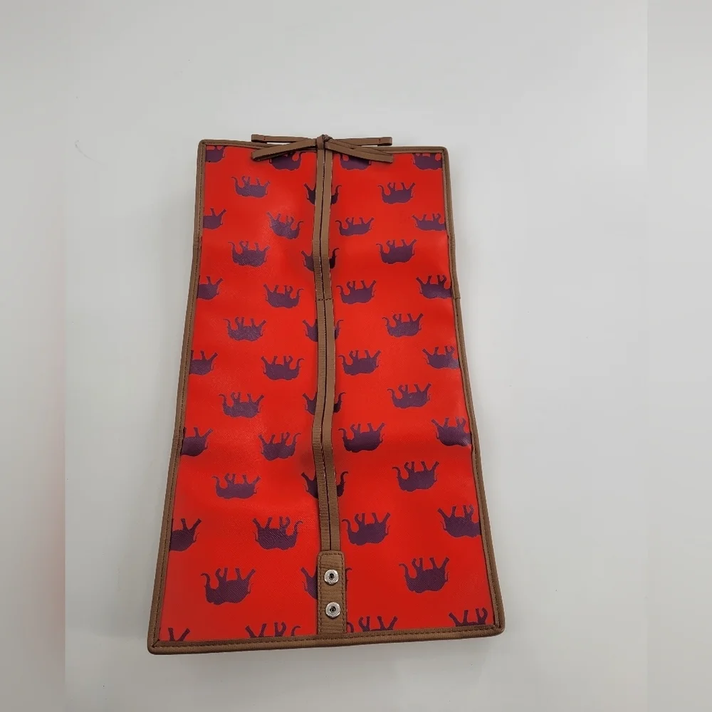 Stella & Dot Jewelry Organizer Travel Bag Pouch Elephant Print